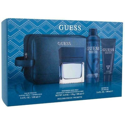 GUESS Seductive Homme Blue SET: EDT 100ml + deo spray 226ml + shower gel 100ml + pouch